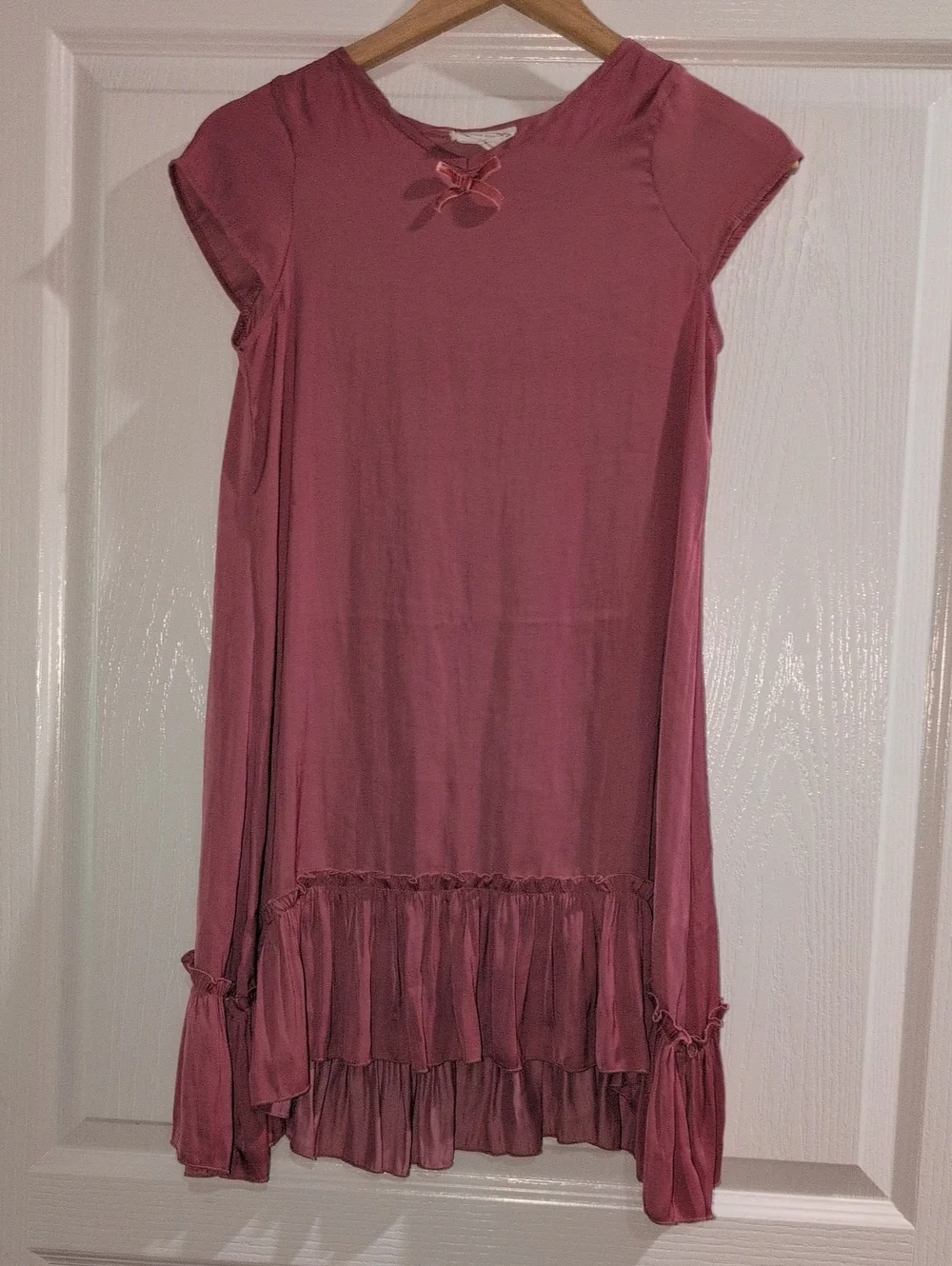 Joyfolie Girls Dusty Rose Ruffle Nightgown Boho Boutique Sleep Dress
